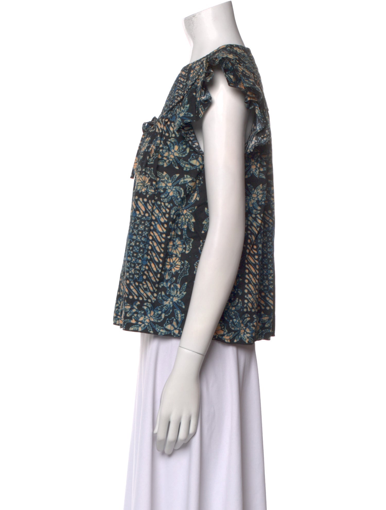 Ulla Johnson Printed V-Neck Blouse